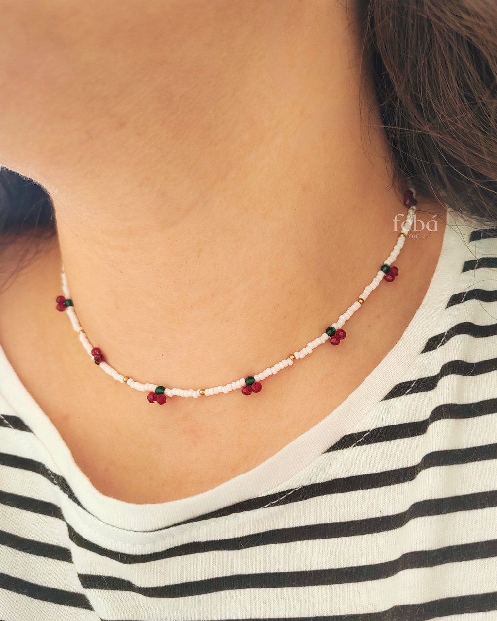 Choker di perline - Cherry