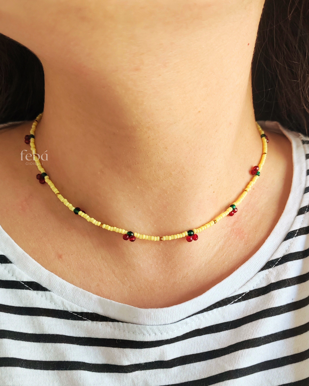 Choker di perline - Cherry