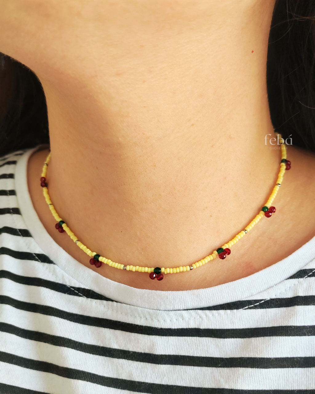 Choker di perline - Cherry