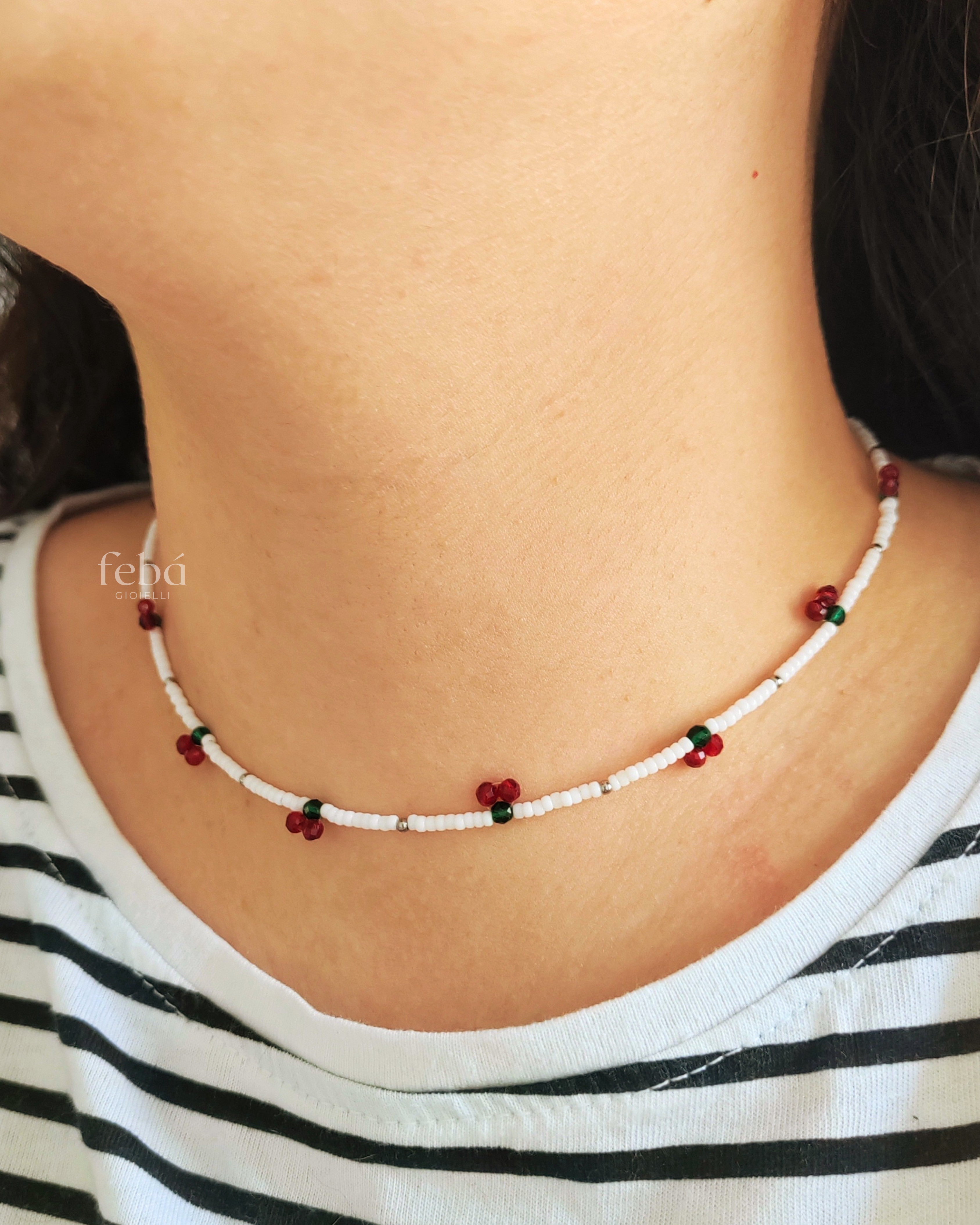 Choker di perline - Cherry