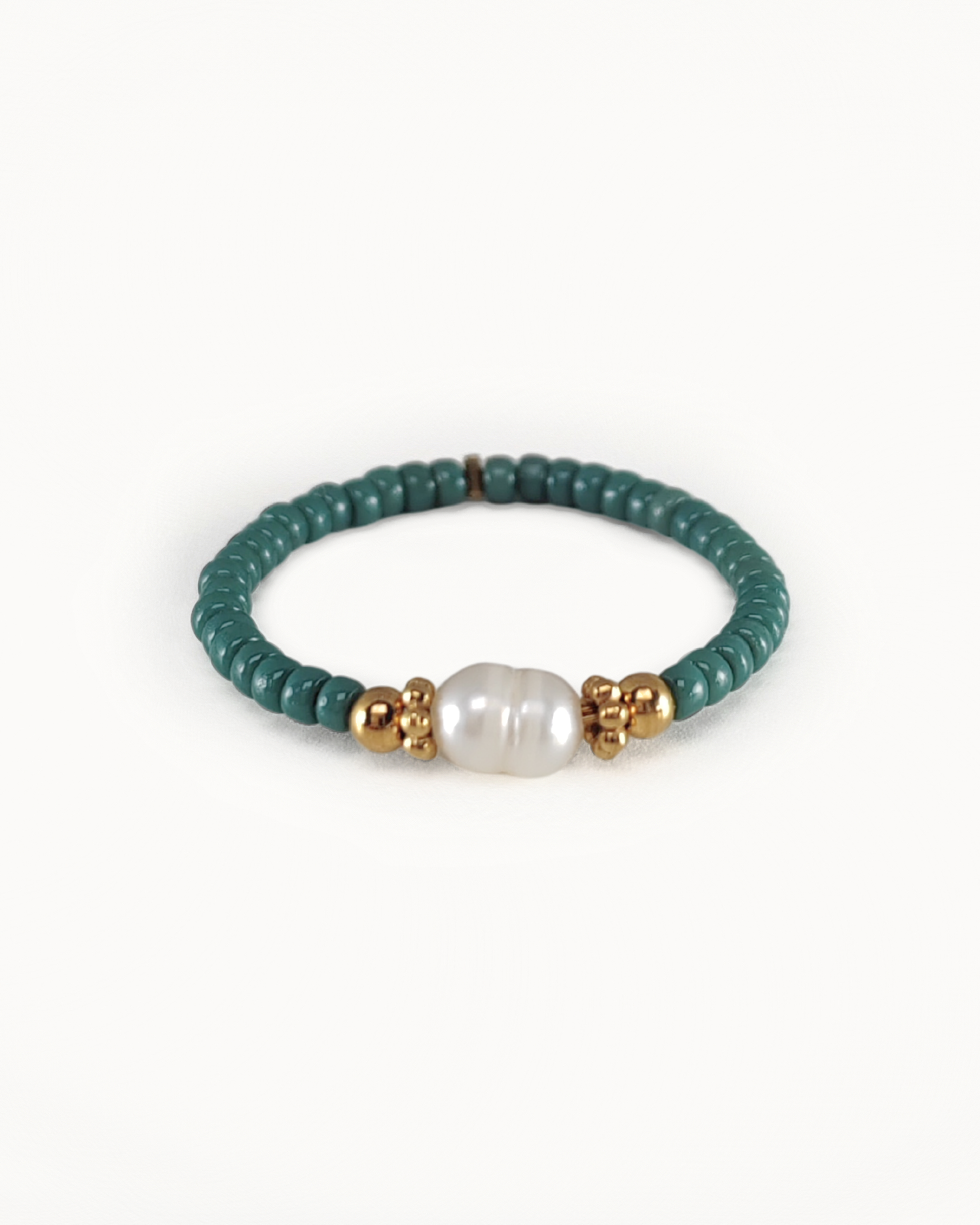 Anello di perline "Perla di fiume"