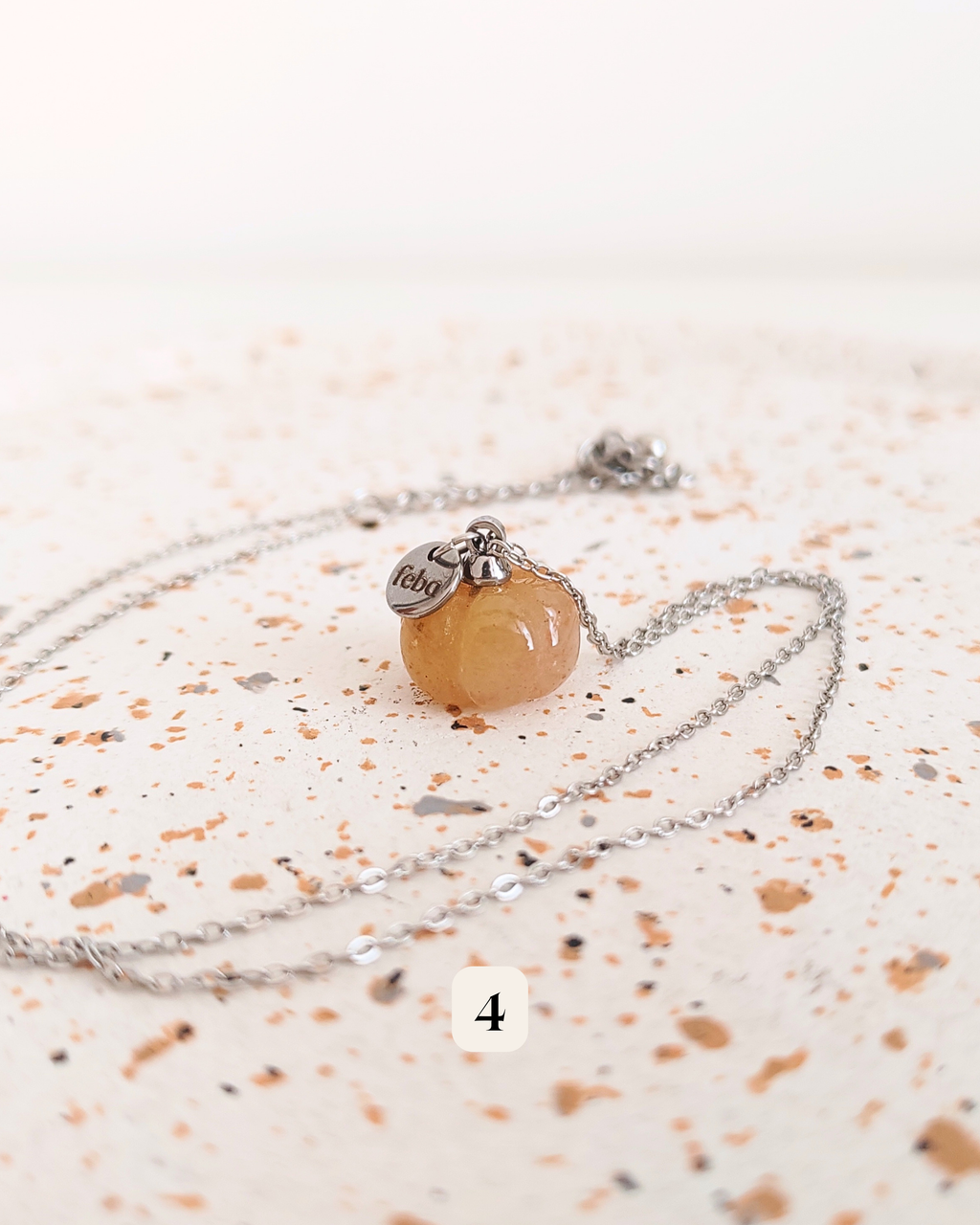 Collana Zucca in avventurina arancione