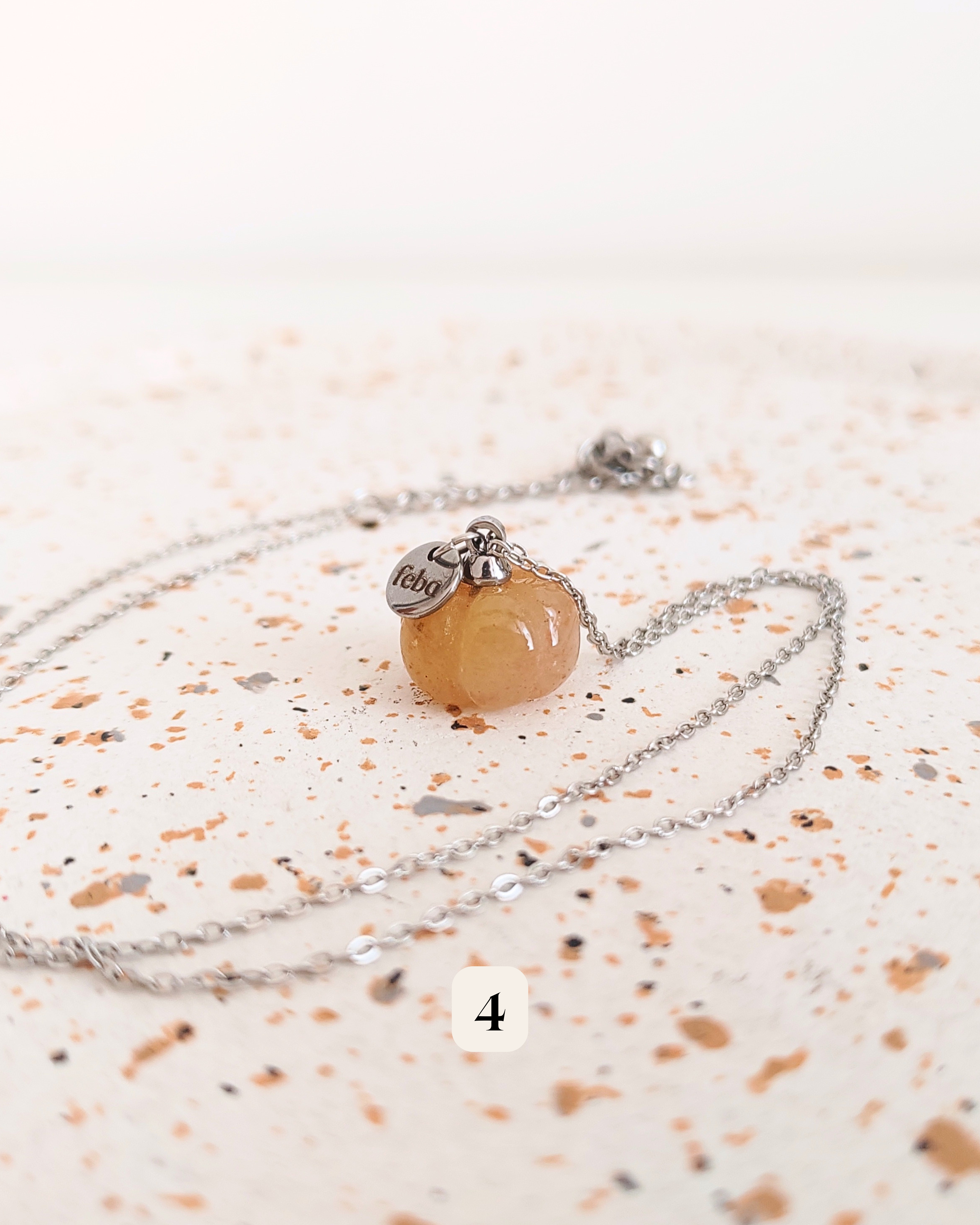 Collana Zucca in avventurina arancione