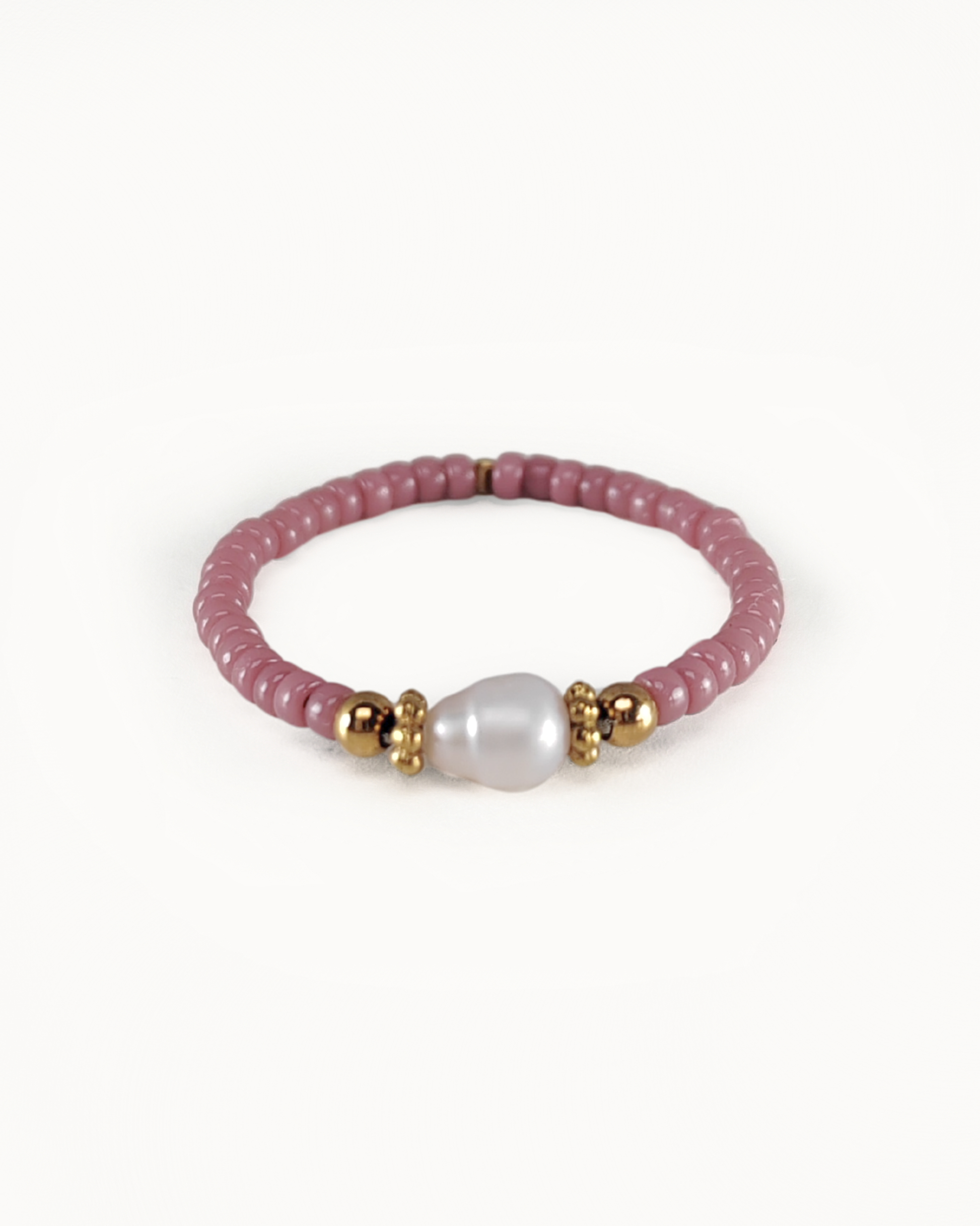 Anello di perline "Perla di fiume"