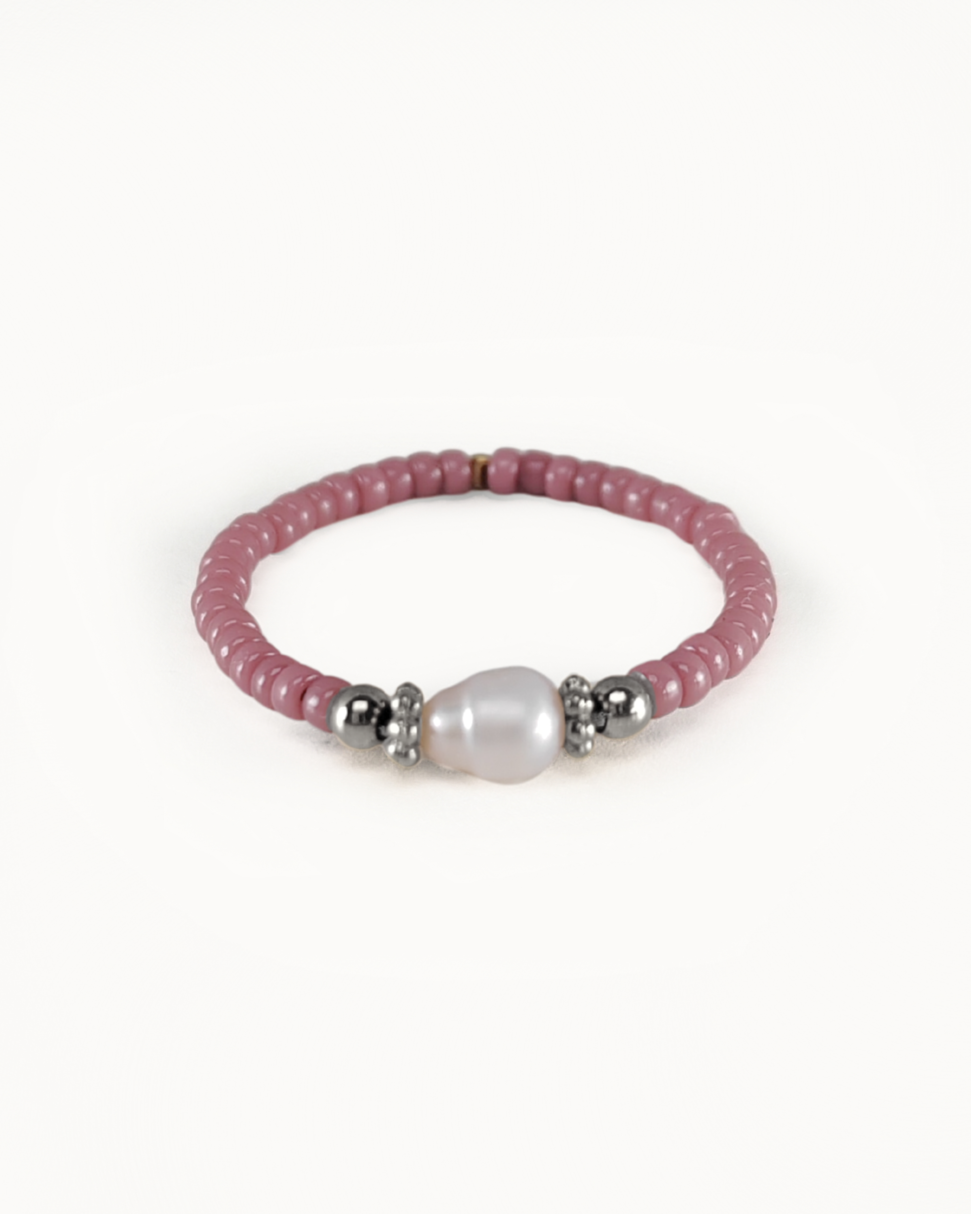 Anello di perline "Perla di fiume"