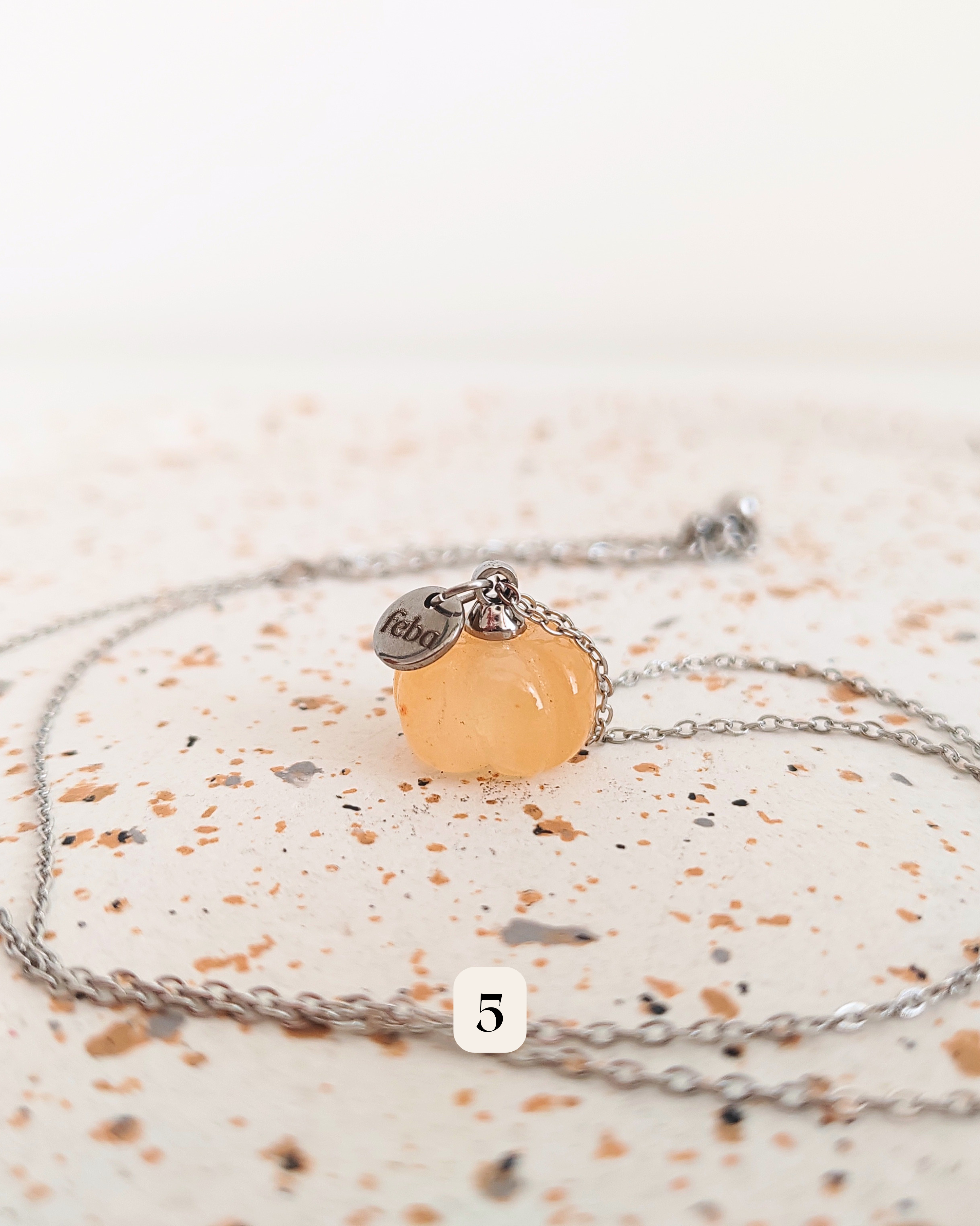 Collana Zucca in avventurina arancione