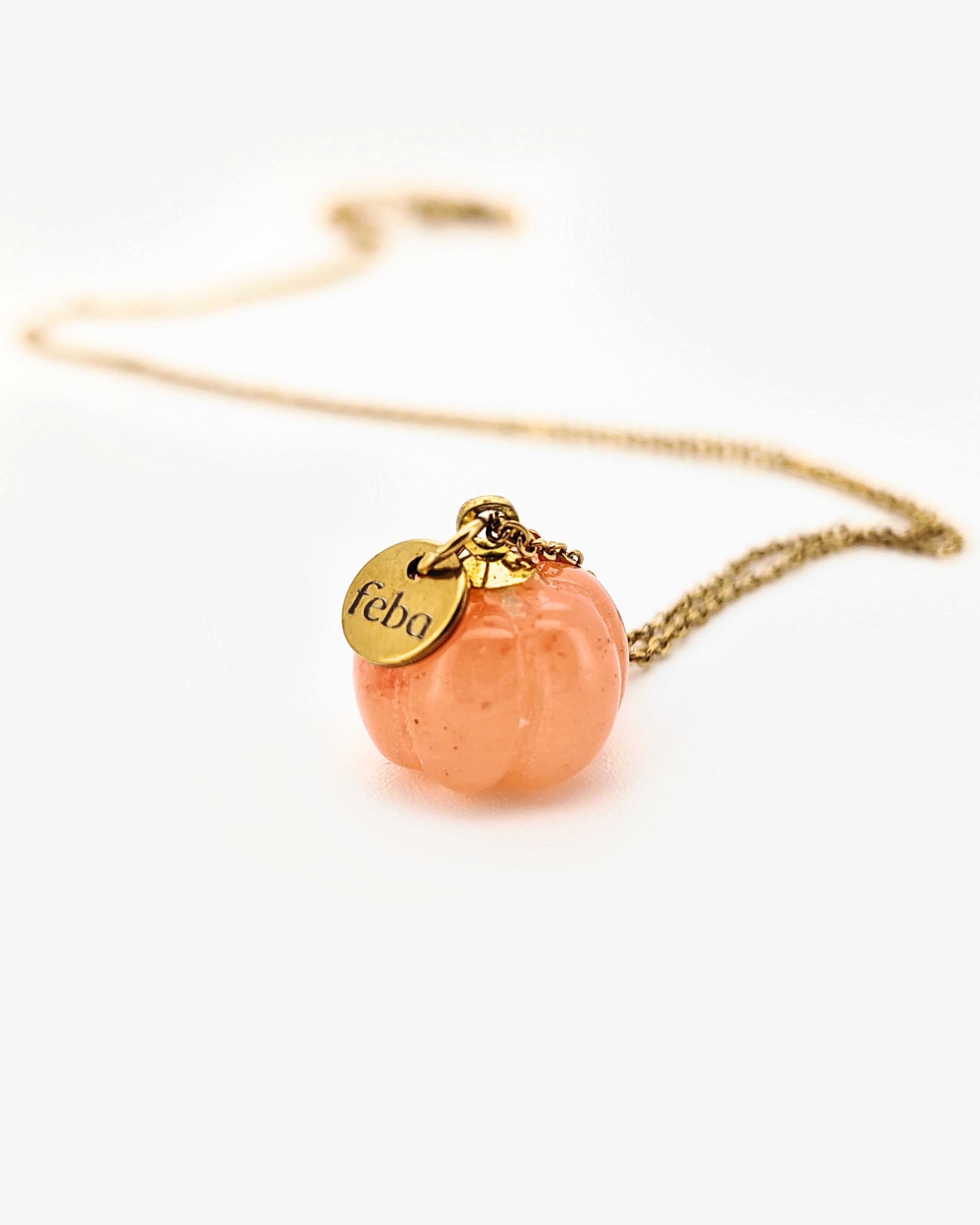 Collana Zucca in avventurina arancione